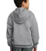Port & Company Youth Full Zip Hooded Sweatshirt PC in Ath heather back view