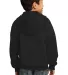 Port & Company Youth Full Zip Hooded Sweatshirt PC in Jet black back view