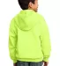 Port & Company Youth Full Zip Hooded Sweatshirt PC in Neon yellow back view