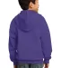 Port & Company Youth Full Zip Hooded Sweatshirt PC in Purple back view