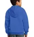 Port & Company Youth Full Zip Hooded Sweatshirt PC in Royal back view