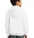 Port  Company Youth Full Zip Hooded Sweatshirt PC9 White back view