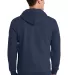 Port  Company Ultimate Full Zip Hooded Sweatshirt  Navy back view