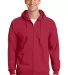 Port  Company Ultimate Full Zip Hooded Sweatshirt  Red front view