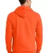 Port  Company Ultimate Full Zip Hooded Sweatshirt  Safety Orange back view