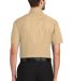 Port Authority Short Sleeve Twill Shirt S500T in Stone back view