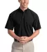 Port Authority Short Sleeve Easy Care  Soil Resist Black front view