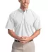 Port Authority Short Sleeve Easy Care  Soil Resist White front view