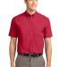 Port Authority Short Sleeve Easy Care Shirt S508 in Red/lt stone front view