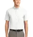 Port Authority Short Sleeve Easy Care Shirt S508 White/Lt Stone front view