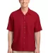 Port Authority Patterned Easy Care Camp Shirt S536 Persian Red front view