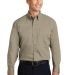 Port Authority Long Sleeve Twill Shirt S600T in Khaki front view