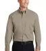 Port Authority Long Sleeve Twill Shirt S600T Khaki front view