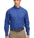 Port Authority Long Sleeve Easy Care  Soil Resista Faded Blue front view