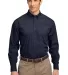 Port Authority Long Sleeve Easy Care  Soil Resista Navy front view