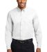 Port Authority Long Sleeve Easy Care Shirt S608 in White/lt stone front view