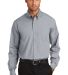 Port Authority Long Sleeve Value Poplin Shirt S632 in Grey front view