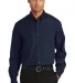 Port Authority Long Sleeve Value Poplin Shirt S632 Navy front view