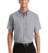 Port Authority Short Sleeve Value Poplin Shirt S63 Grey front view