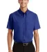 Port Authority Short Sleeve Value Poplin Shirt S63 Med. Blue front view