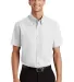 Port Authority Short Sleeve Value Poplin Shirt S63 White front view