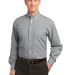 Port Authority Plaid Pattern Easy Care Shirt S639 in Charcoal front view