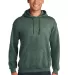 Gildan 18500 Heavyweight Blend Hooded Sweatshirt in Hth sp drk green front view