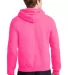 Gildan 18500 Heavyweight Blend Hooded Sweatshirt in Safety pink back view