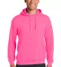Gildan 18500 Heavyweight Blend Hooded Sweatshirt in Safety pink front view