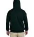 Gildan 18500 Heavyweight Blend Hooded Sweatshirt in Forest green back view