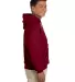 Gildan 18500 Heavyweight Blend Hooded Sweatshirt in Antiq cherry red side view