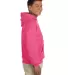 Gildan 18500 Heavyweight Blend Hooded Sweatshirt in Safety pink side view
