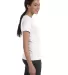 Hanes Ladies Nano T Cotton T Shirt SL04 White side view
