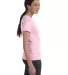 Hanes Ladies Nano T Cotton T Shirt SL04 Pale Pink side view