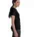 Hanes Ladies Nano T Cotton T Shirt SL04 Black side view
