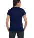 Hanes Ladies Nano T Cotton T Shirt SL04 Navy back view
