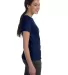 Hanes Ladies Nano T Cotton T Shirt SL04 Navy side view