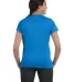 Hanes Ladies Nano T Cotton T Shirt SL04 Blue Bell Breeze back view