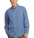 Port  Company Long Sleeve Value Denim Shirt SP10 Faded Blue front view