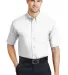 CornerStone Short Sleeve SuperPro Twill Shirt SP18 White front view