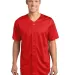 Sport Tek PosiCharge Tough Mesh153 Full Button Jer True Red front view