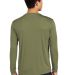 Sport Tek ST350LS Long Sleeve Competitor Tee  in Olive drab grn back view