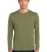 Sport Tek ST350LS Long Sleeve Competitor Tee  in Olive drab grn front view