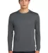 Sport Tek ST350LS Long Sleeve Competitor Tee  in Iron grey front view
