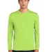 Sport Tek ST350LS Long Sleeve Competitor Tee  in Lime shock front view