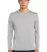 Sport Tek ST350LS Long Sleeve Competitor Tee  in Silver front view