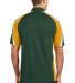 Sport Tek Tricolor Micropique Sport Wick Polo ST65 Forest/Gold/Wh back view