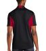 Sport Tek Side Blocked Micropique Sport Wick Polo  in Blk/dpred back view