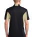 Sport Tek Side Blocked Micropique Sport Wick Polo  in Black/vgs gold back view