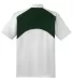 Sport Tek Back Blocked Micropique Sport Wick Polo  White/Forest back view